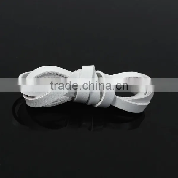 Cowhide Leather Jewelry Cord Rope White 6mm, 2 Yards photo-2