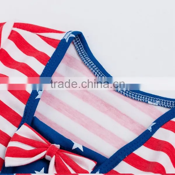 Baby Girl Long Sleeve Red White Striped Romper Outfit Clothes photo-2