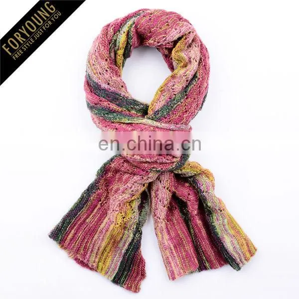 Mixed Color Knitted Scarf For 2014
