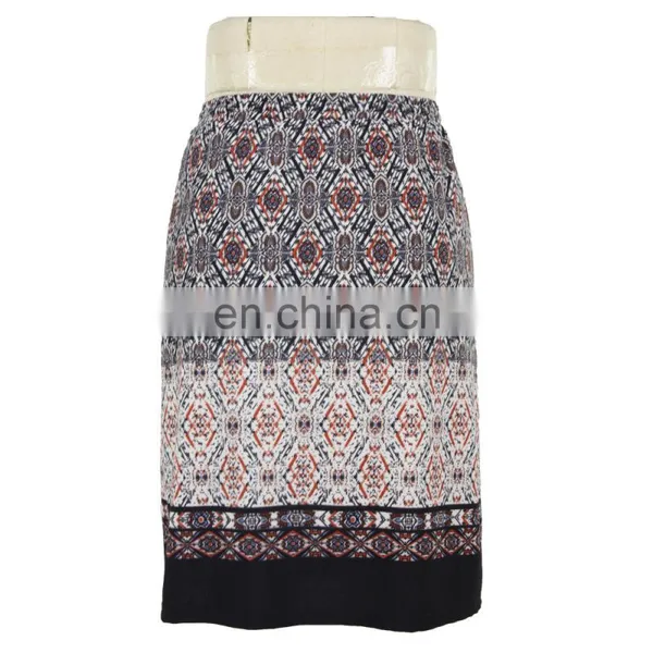 Losange Print Lady Office Skirt Guangzhou Supplier photo-2