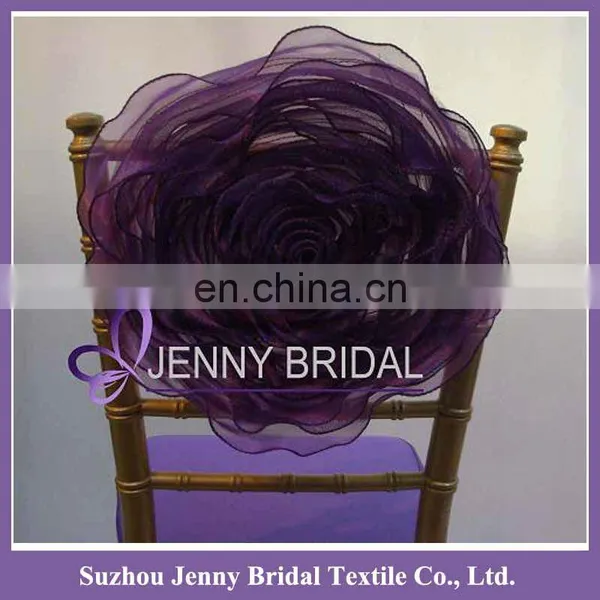 FL029A Artificial Organza Purple Wedding Rose Flower