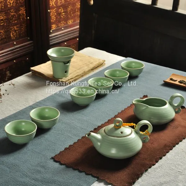 A Complete Set of Household Ceramic Kung Fu Tea Sets photo-3