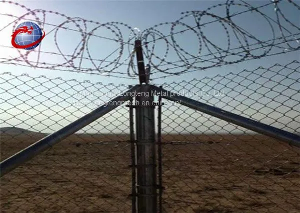 Chain Link Fence Top Barbed Wire Hot Diped Galvanized Razor Blade Wire