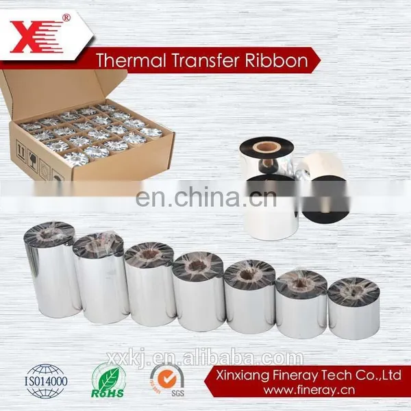 Barcode Ribbon, Thermal Transfer Wax Ribbon for Printing on Labels Size 110mm*300m photo-2