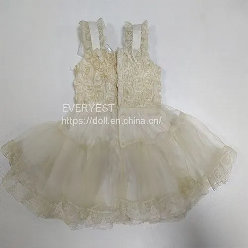 Frida White Lace Dress for 18 Inch Vinyl Collectable Doll Accessories
