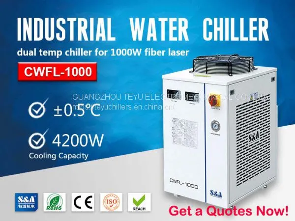 Closed Loop Water Chiller Unit for 1000W Fiber Laser Cutting Machine