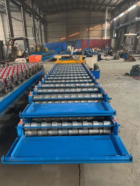 Floor Tile Double Layer Making Machine Steel Sheet Metal Roofing Rolls Forming Machine photo-3