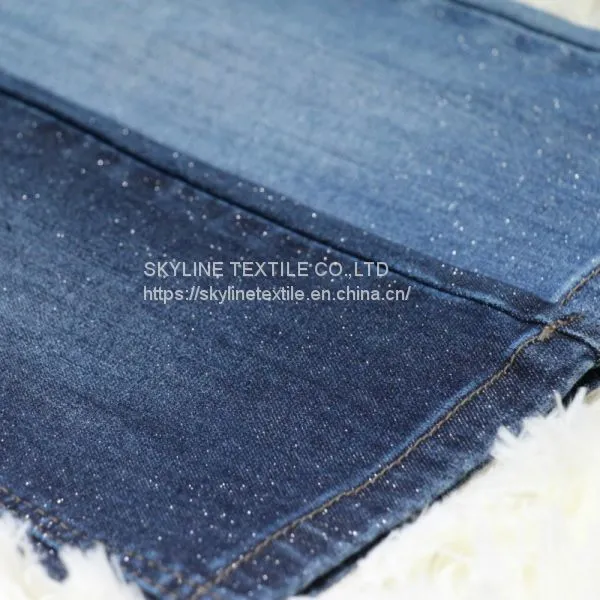 Silver Wire Denim Fabric Jacquard Denim Fabric Price Rigid Jeans Fabric Distributor Woven Fabrics Manufacturer